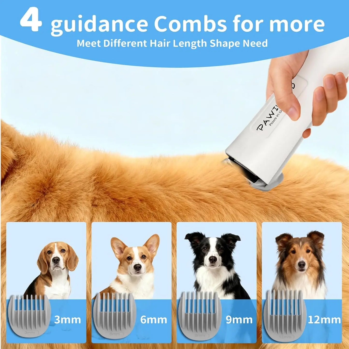 Pet Grooming Vacuum Kit • 13,000Pa Low‑Noise, 5‑in‑1
