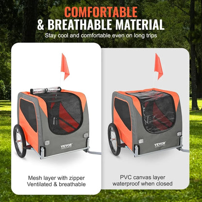 Pet Bike Trailer – Foldable, Safe, 66 lb Limit