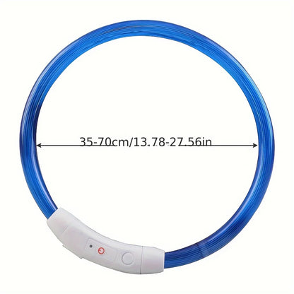 Rechargeable LED Dog Collar – Adjustable Night Safety