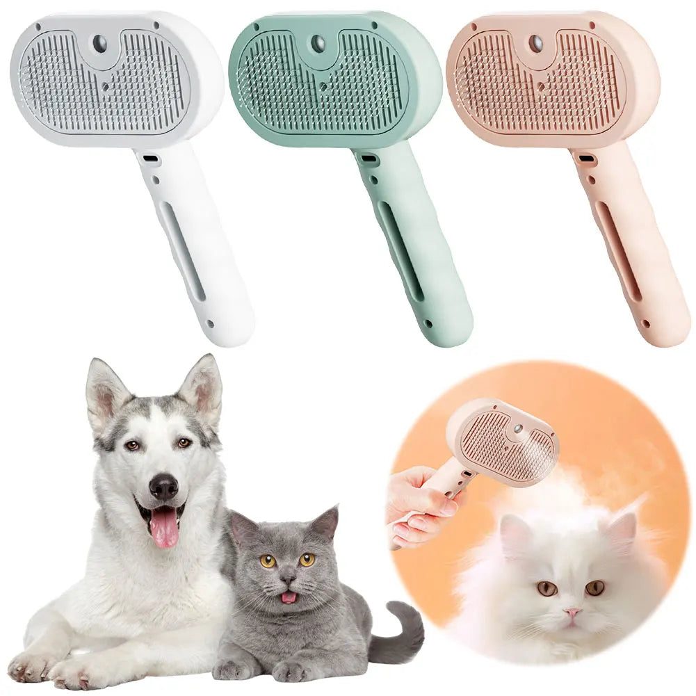 Pet Hair Steam Brush for Cats & Dogs