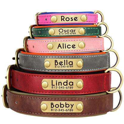Personalized Dog Collar • Engraved Nameplate