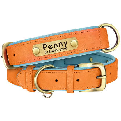 Personalized Dog Collar • Engraved Nameplate