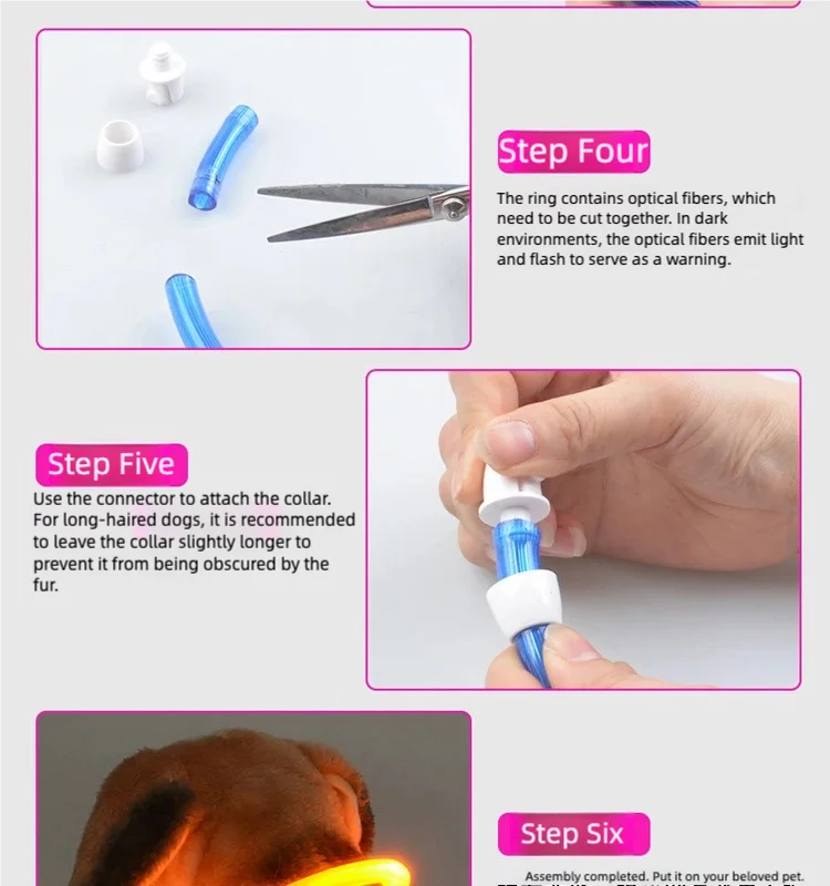 Rechargeable LED Dog Collar – Adjustable Night Safety