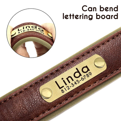 Personalized Dog Collar • Engraved Nameplate