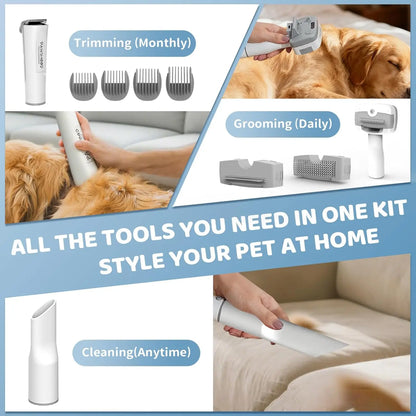 Pet Grooming Vacuum Kit • 13,000Pa Low‑Noise, 5‑in‑1